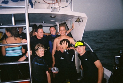 WPB dive group ( im seated with yellow mask strap)