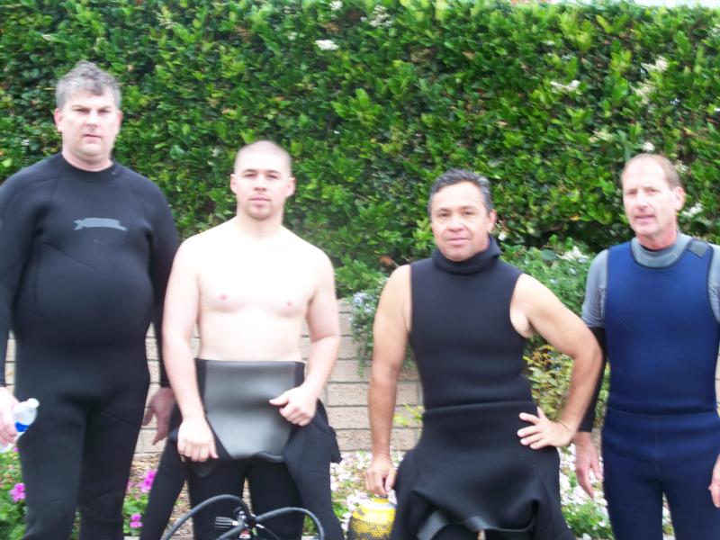 Dive buddies - James, Javy, Mike, Curtis