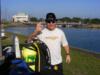 Me at Manasquan River Railbridge in NJ ready to dive.