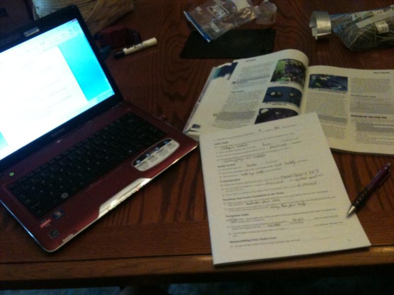 Studying for Basic Open Water...FYI un-needed studying xD