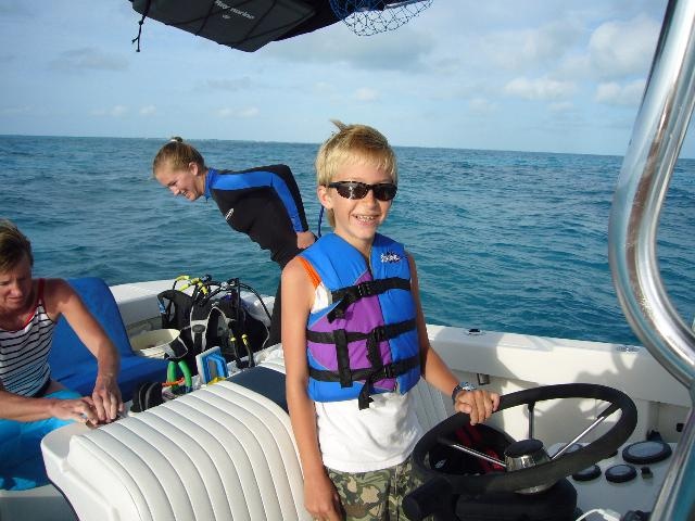 A great captian and a great dive buddy..my youngest son.