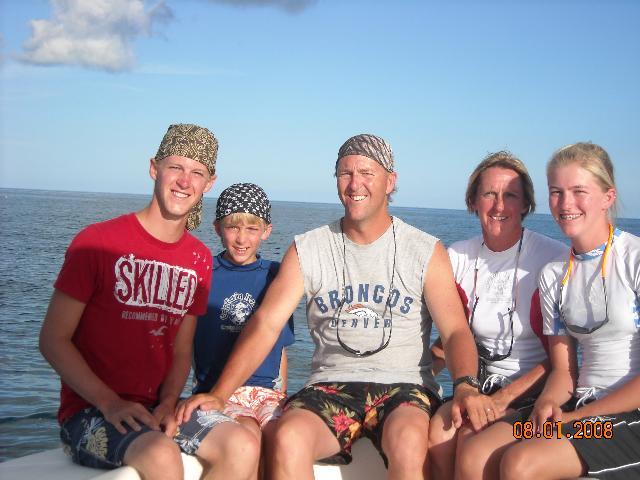 My family on the boat
