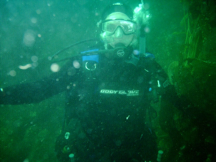 Me Underwater at Ship Rock off Catalina Island