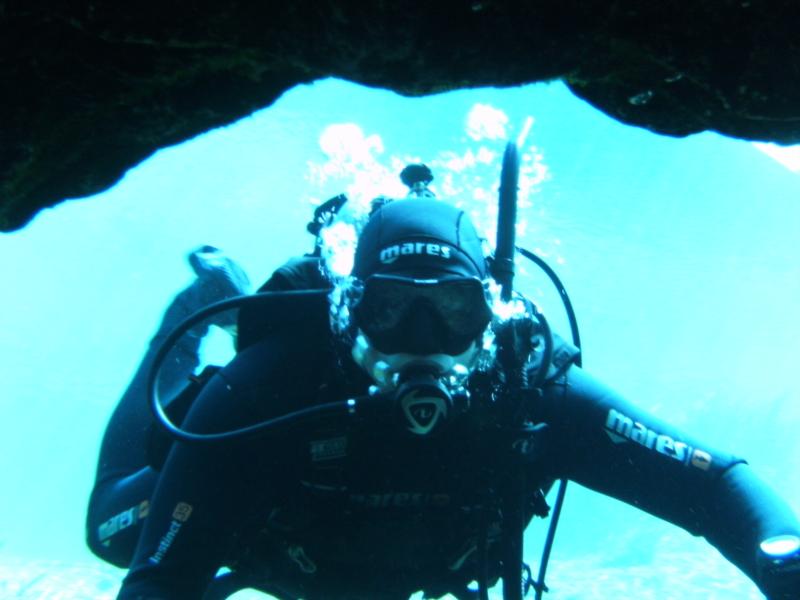 checking out a cave entrance