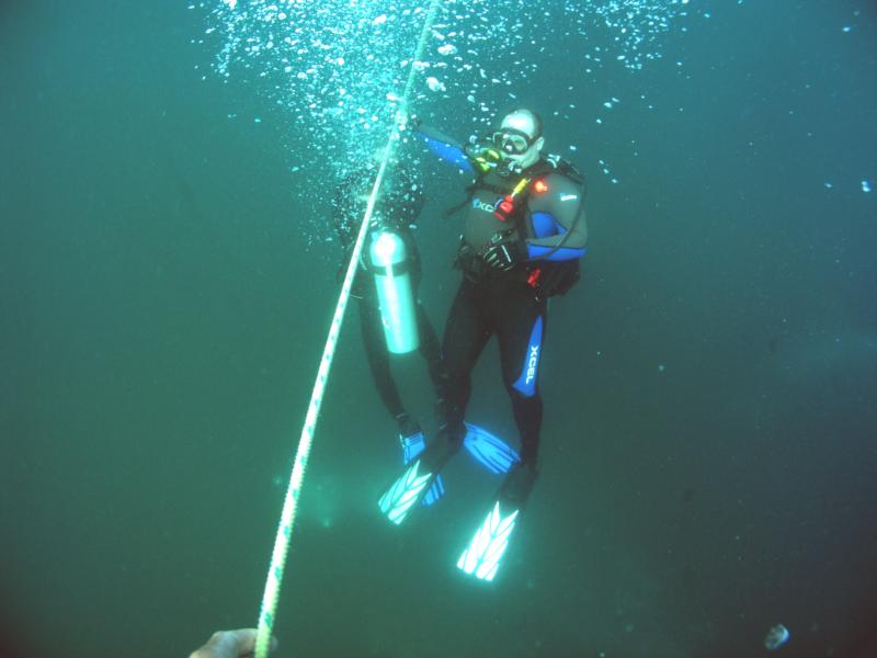 safety stop on Goldfinch Reef, Myrtle Beach, SC