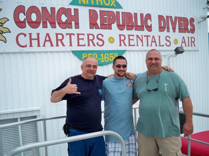 me, nephew Josh, brother Mike in Key Largo