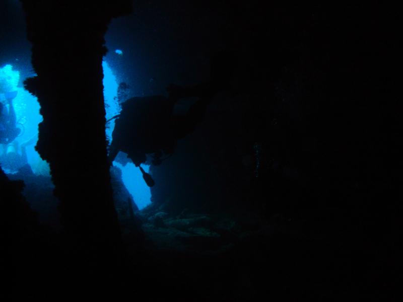 inside the RMS Rhone, British VIrgin Islands