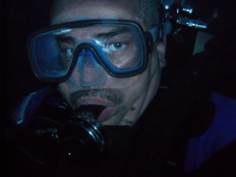 me, night dive, U.S.V.I.