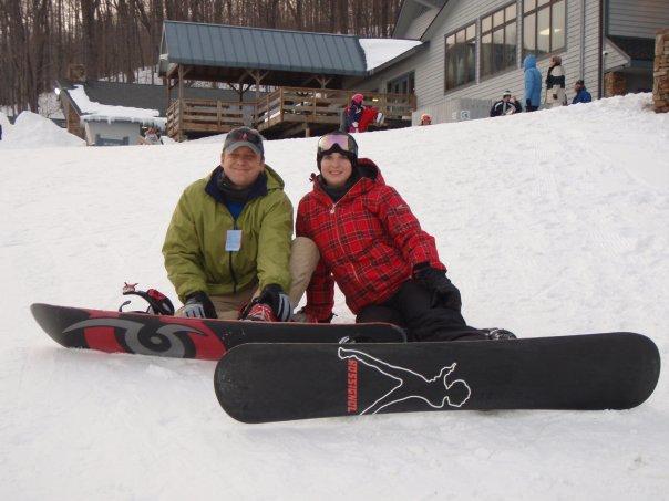 Seven Springs - Lisa and I - Sometimes we have fun on solid water