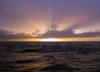 Entering the water, watching the Okinawan sunset.