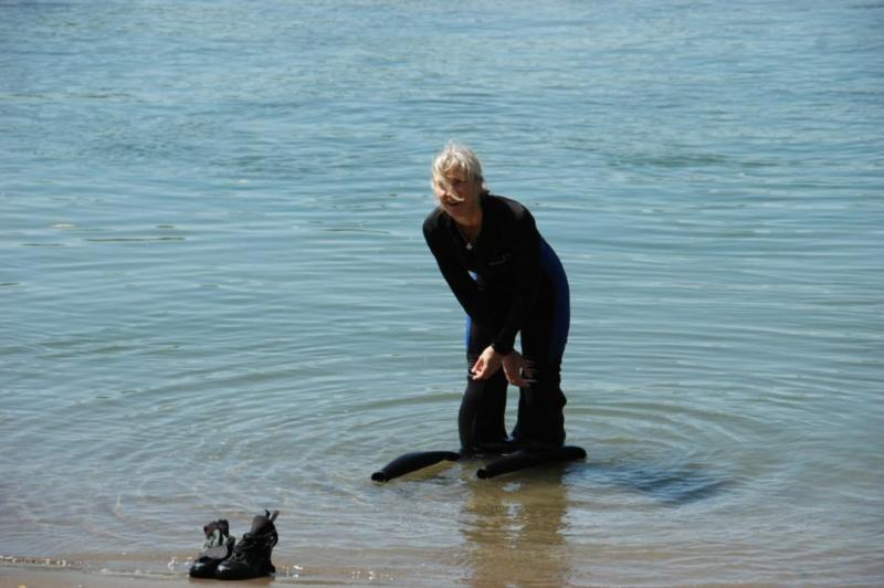 stuck in my wetsuit always someone with a camera at the wrong time