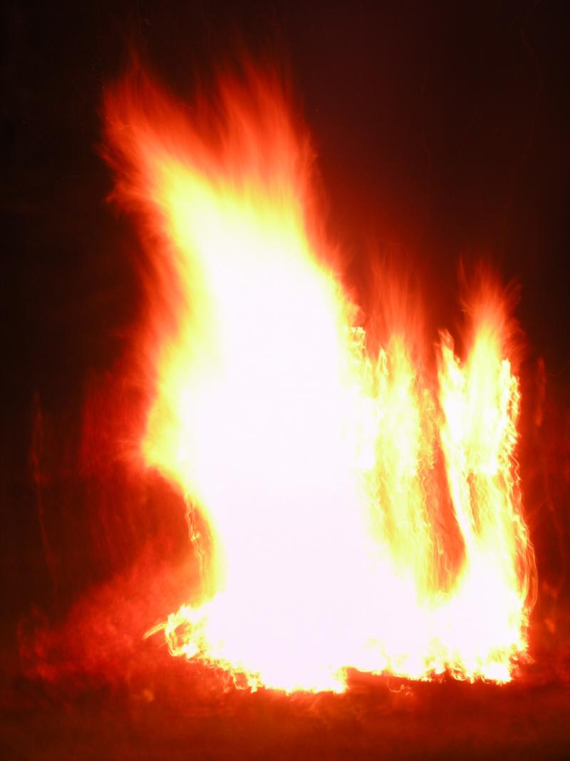 Bonfire =) the picture actually came out like this when I took it. It looks like a wolf howling =)
