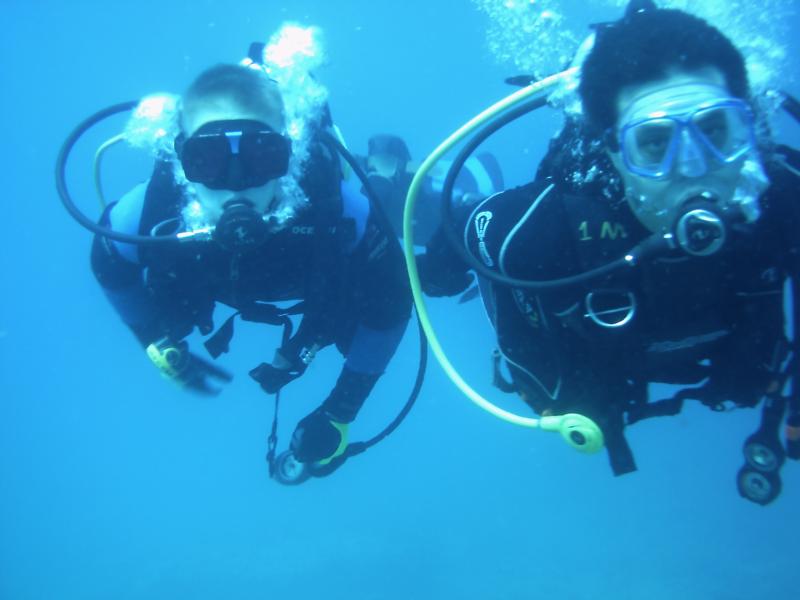 dive with a young buddy