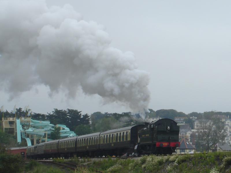 Great Western Railway by the beach,Babbacombe, uk