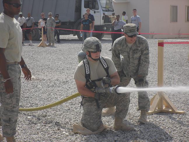 Firefighter Muster event in Afghanistan