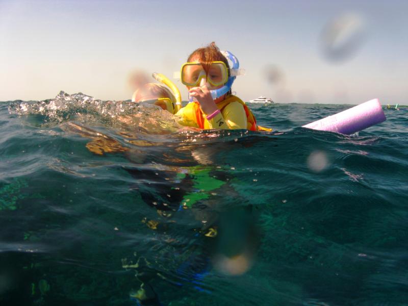 Grand daughter on the Barrier Reef