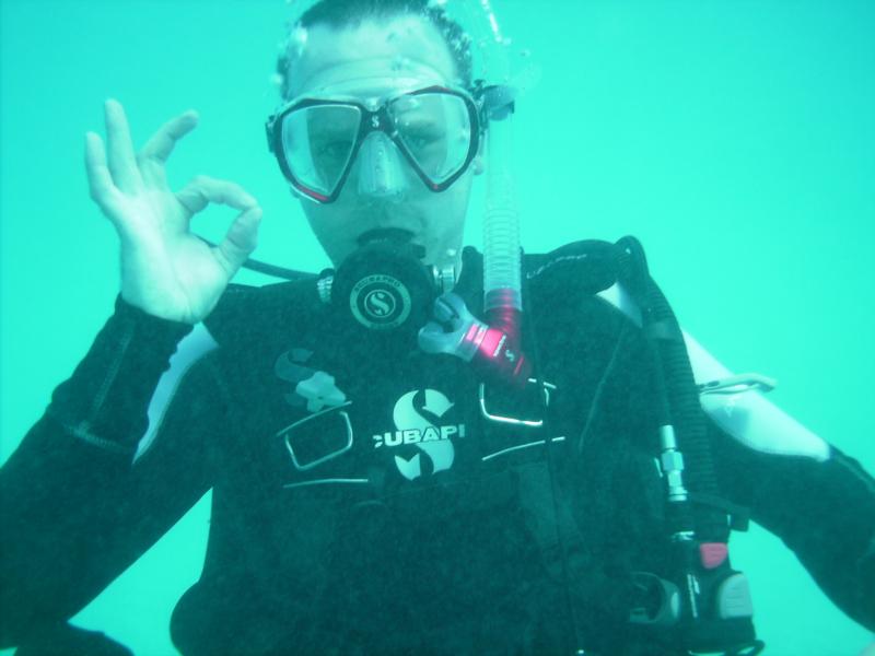 Giving the Ok sign in Grand Turk