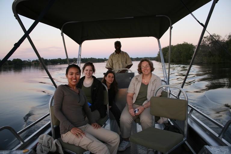 Sundowner on the Zambezi River