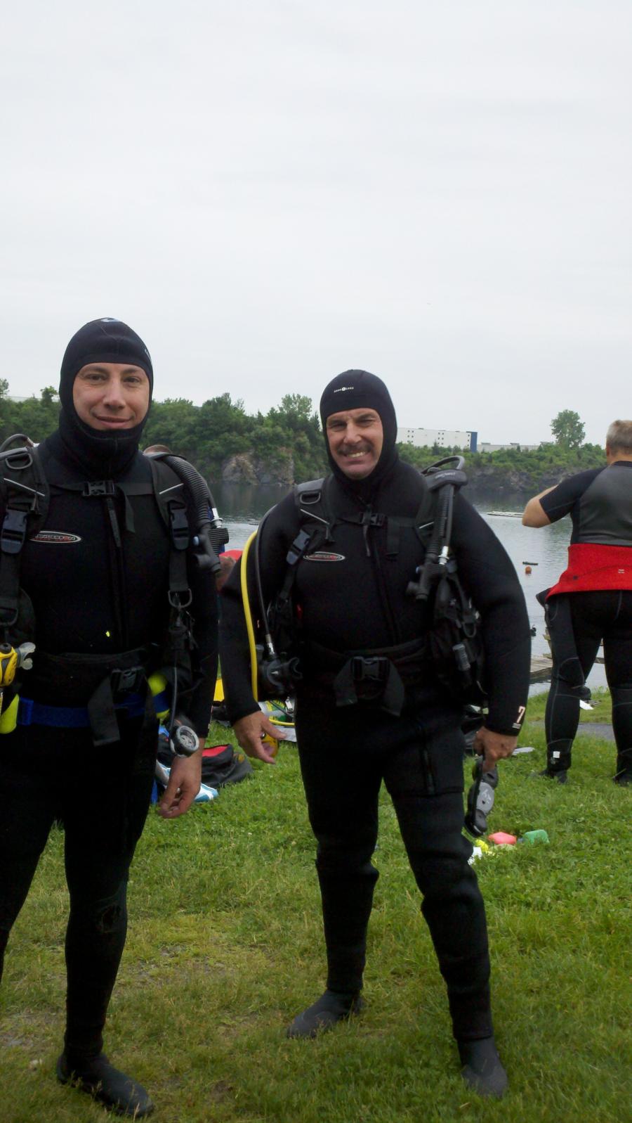 With my Buddy Tim after Rescue Dives (Dutch Springs, PA)