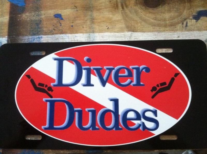 Diver Dude Car Tag