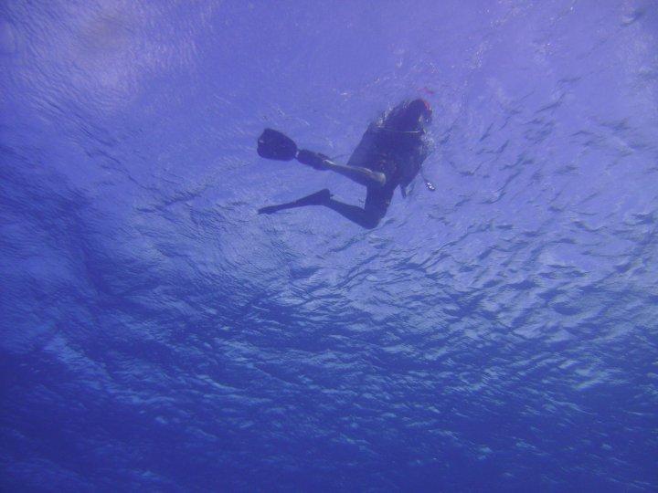 Looking up @ the hubby-Guam