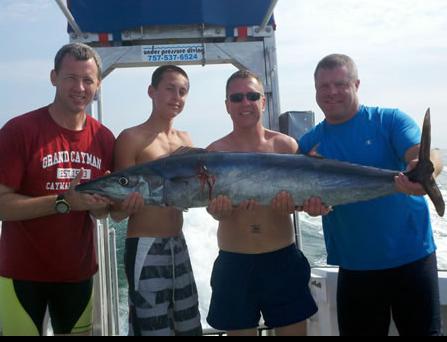 48 lb. Wahoo caught between dives, Hatteras, NC August 13, 2011