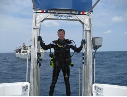 Coming up on the Dive Lift of Capt. JT, Hatteras, N.C. August 13, 2011 from Dixie Arrow