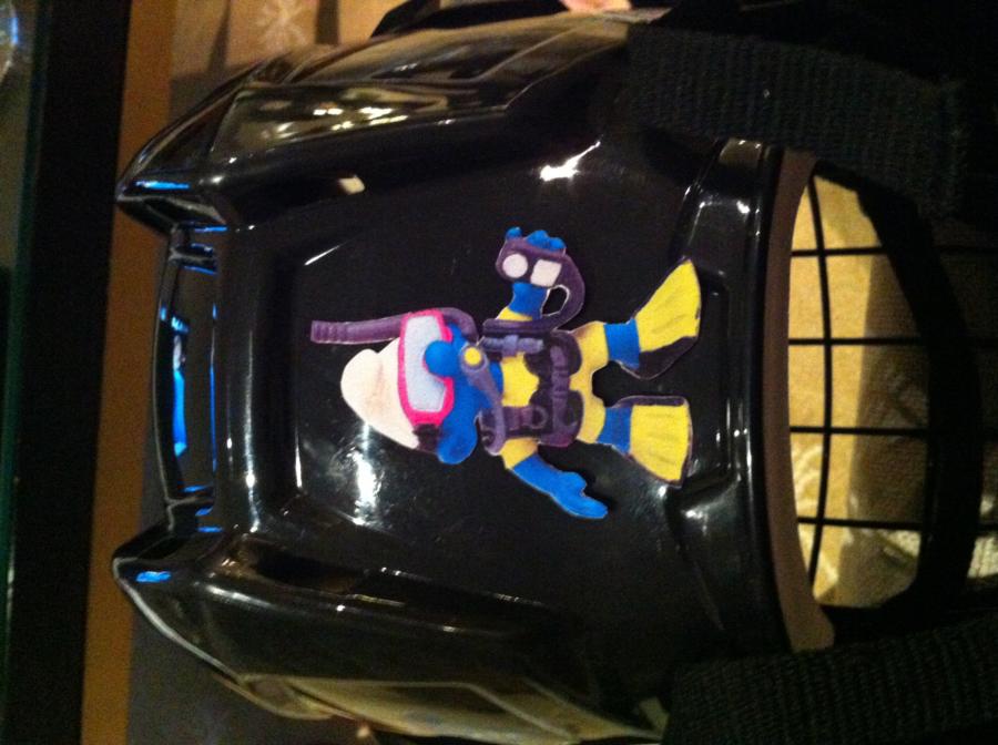 Thats how you customise a hockey helmet! :)