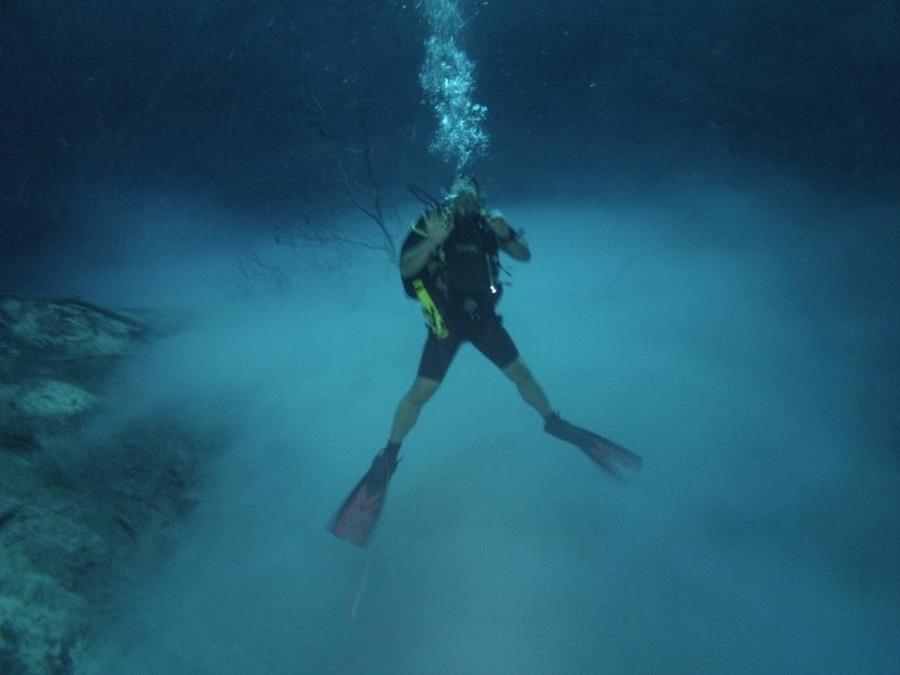 Cenote The Pit near Tulum, Mexico - marking my 50th dive