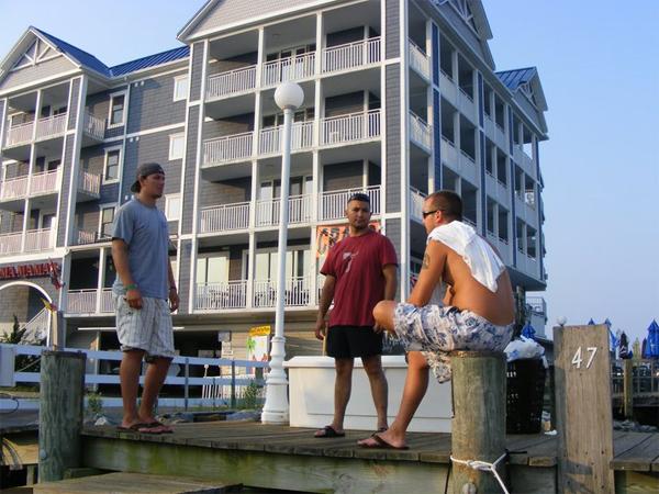 On the dock