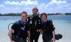 Jeff with two open water students Jere and Aaron