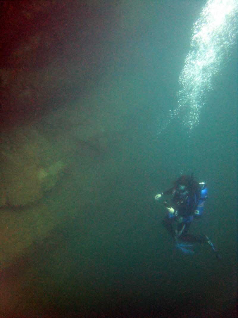 Down in the depths, Lake Rawlings, Va.