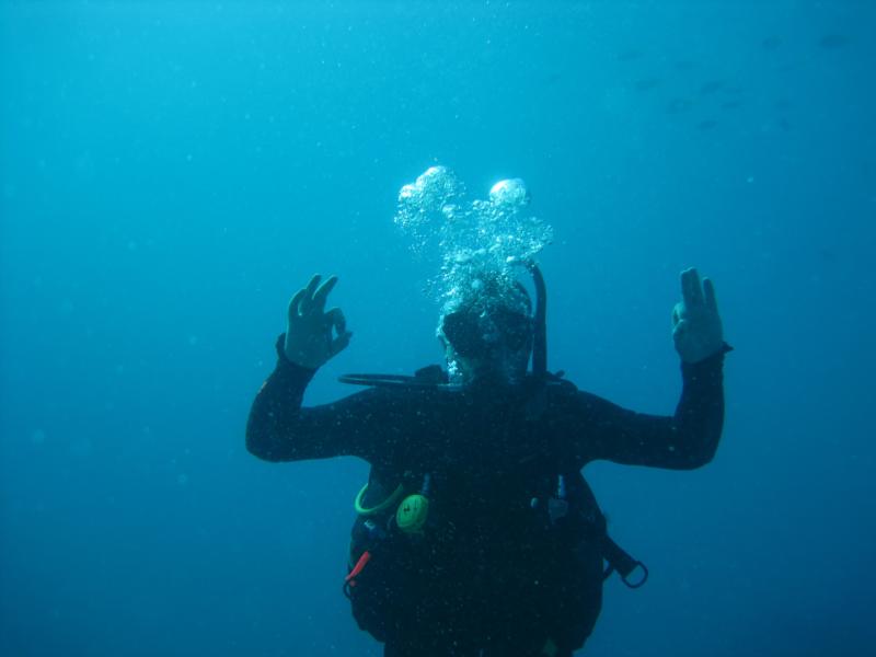 Me on my first dive after getting Certified, GBR Cairns, Australia