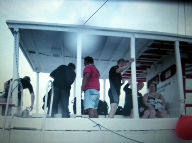 On board dive boat