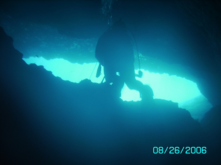 Mike at Entrance, Blue Grotto Fl.