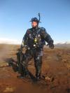 Standing on a lava flow, Iceland