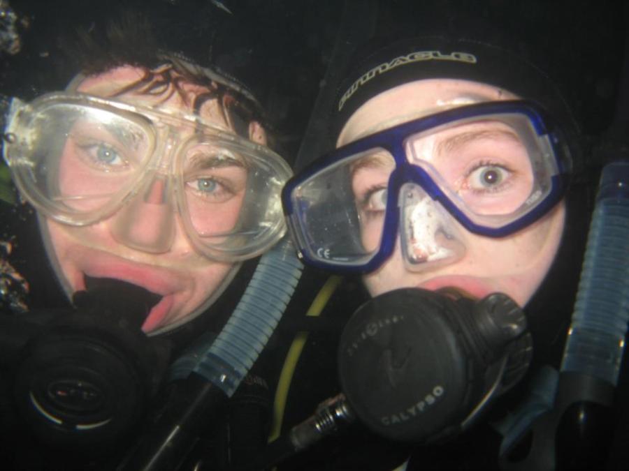 My dive buddy, Steve and me