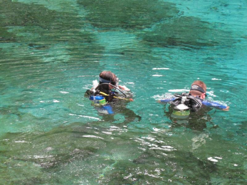 My son and i @ Ginnie Springs