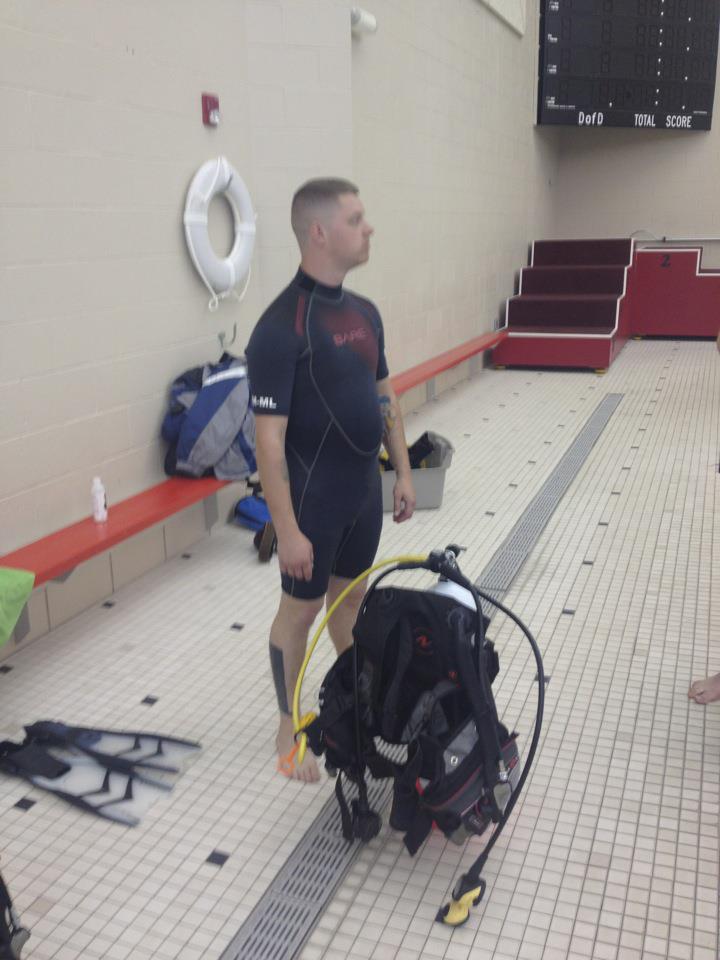 preping for a dive