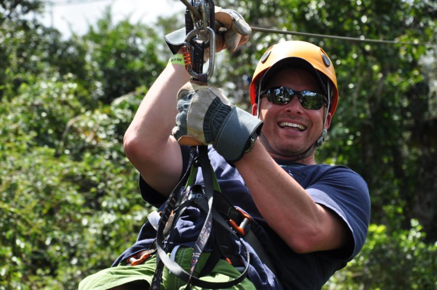 I’m zip lining in Cancun