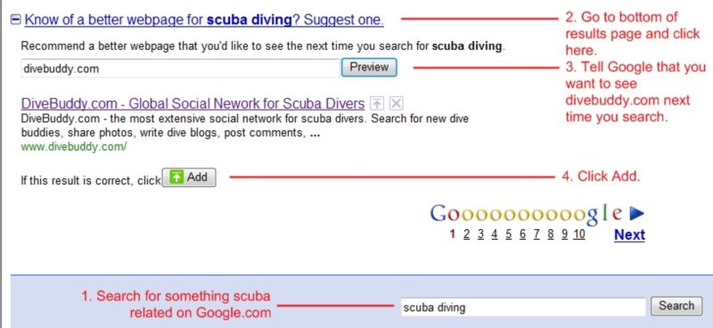 Want DiveBuddy listed higher in your Google search results?