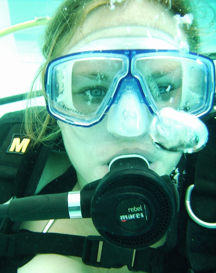 My amazing wife underwater.