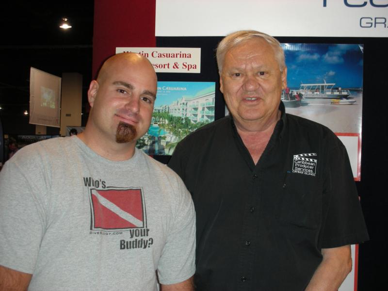 DEMA 08 - Greg from Dive Buddy and Cayman Net News Ron Kipp