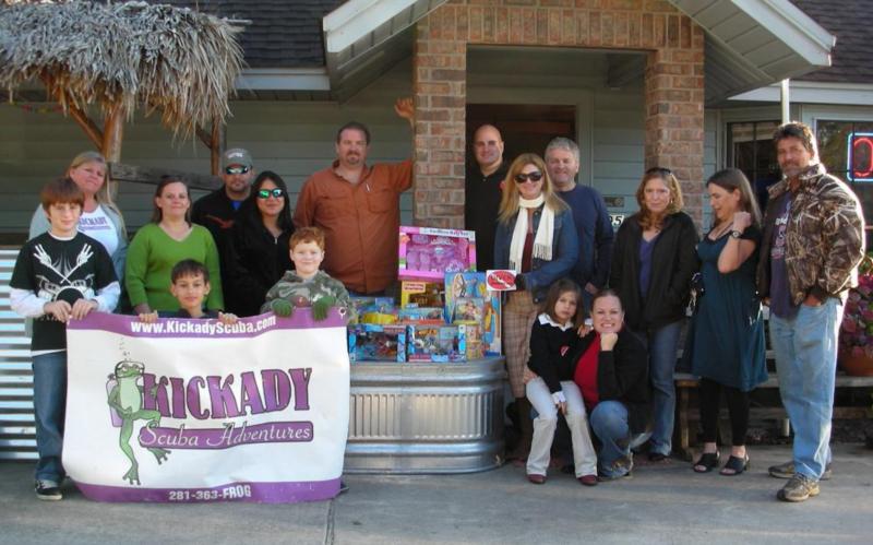 Toys For Tots event in Houston, TX at Kickady Scuba