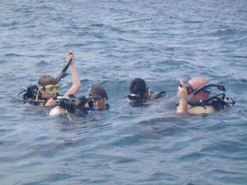 Chris, Conner, Eduardo and I diving Cozumel
