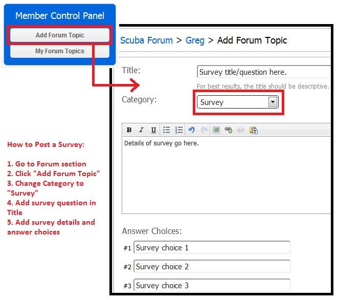 How to Add/Post a Survey Question on DiveBuddy