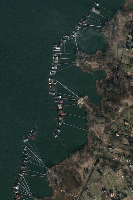 Aerial View of Bokod Hungary Lake Houses