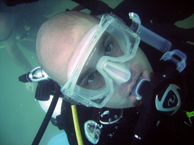 Close up of me underwater.  I need to wear a lot of sunscreen.