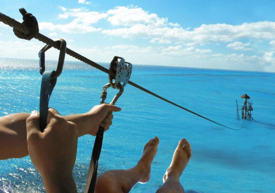 Zip line into ocean - I’d do this!