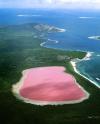 Lake Hillier (aka Pink Lake) in Recherche Archipelago, Western Australia